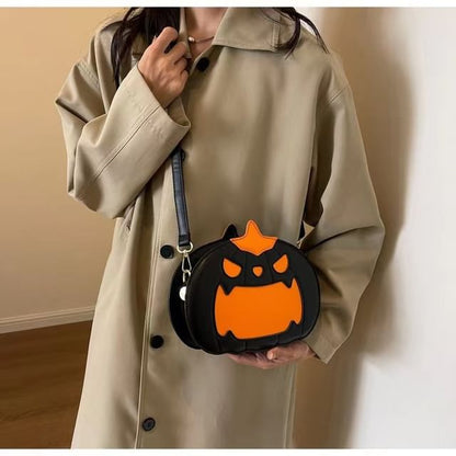 Crossbody Bag Pumpkin Faux Leather