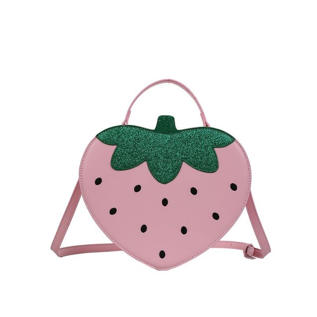 Bag Crossbody Faux Leather Strawberry