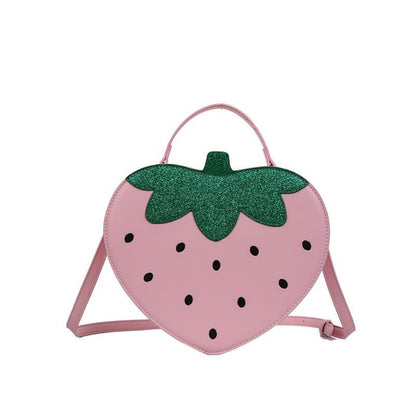 Bag Crossbody Faux Leather Strawberry