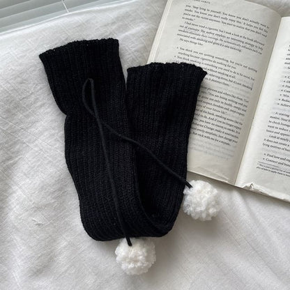 Pom Pom Knit Leg Warmers