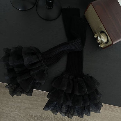 Lace Ruffle Leg Warmers