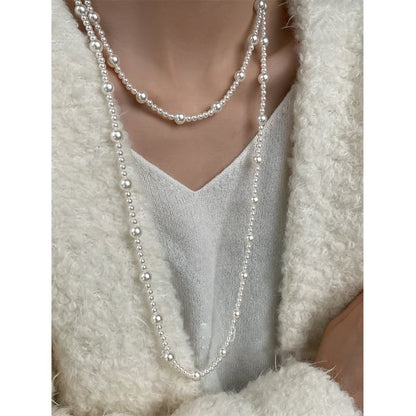 / Pearl Necklace (Various Layered Faux Floral Designs)