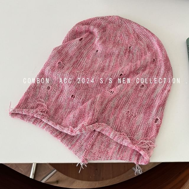 Distressed Beanie Frayed