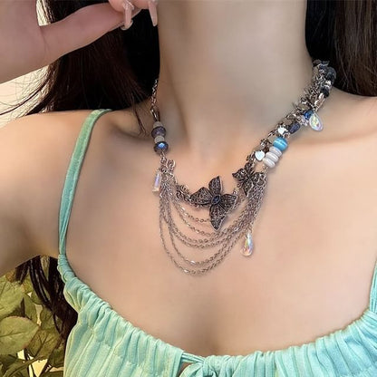 Necklace Butterfly Layered
