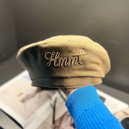 Lettering Beret Embroidered