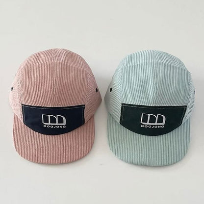 Embroidered Corduroy Panel Cap Lettering Baseball