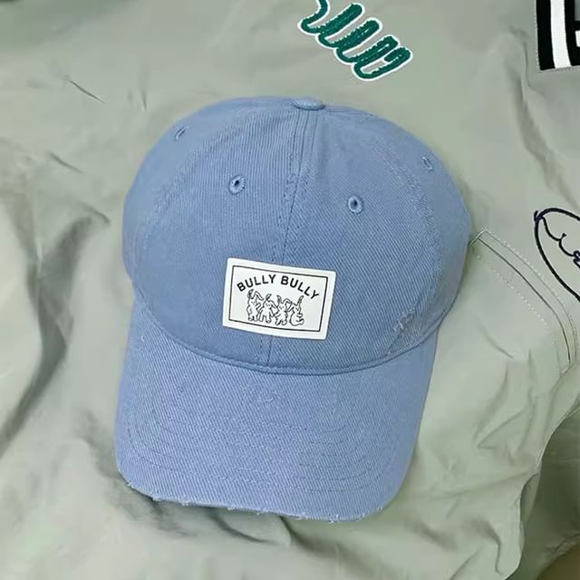 Distressed Cap Applique Baseball