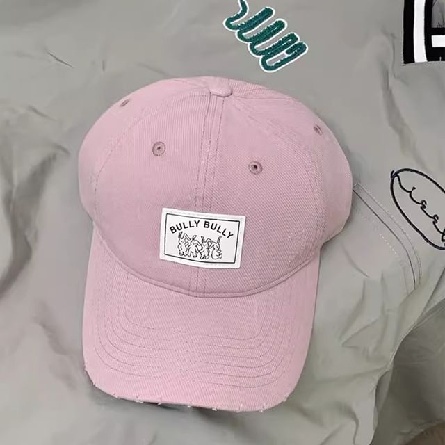 Distressed Cap Applique Baseball