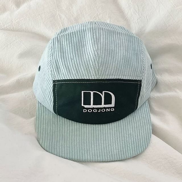 Embroidered Corduroy Panel Cap Lettering Baseball