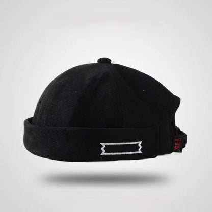 Embroidered Faux Suede Docker Hat