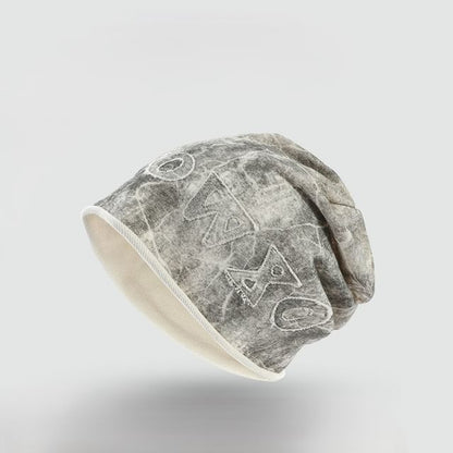 Dye Beanie Lettering Applique Tie