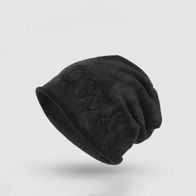 Dye Beanie Lettering Applique Tie