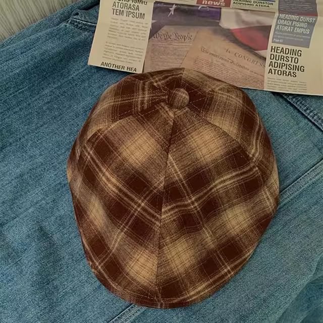 Cap Plaid Flat