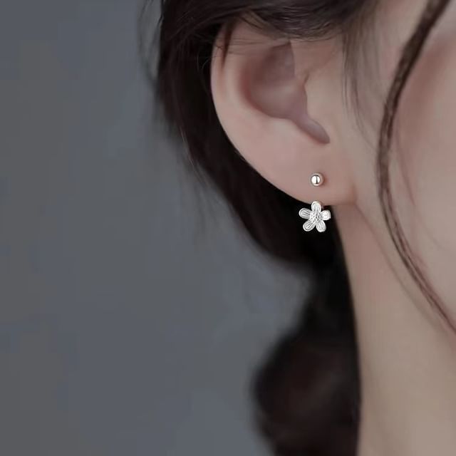 925 Sterling Silver Flower Ear Jacket