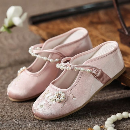 Mules Beaded Wedge-Heel