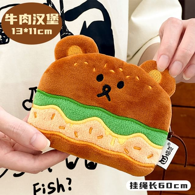 Burger / Toast / Seal Chenille Pouch