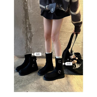 Faux (Various Boots Designs) Suede Buckled