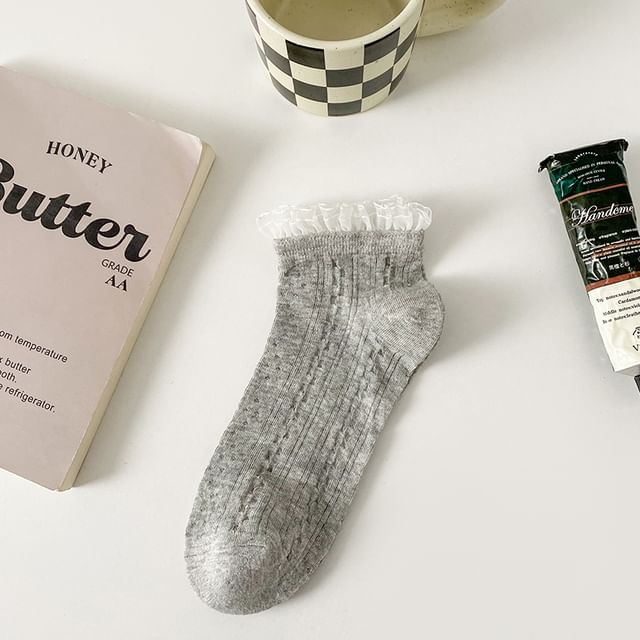 Ruffle Trimmed Socks