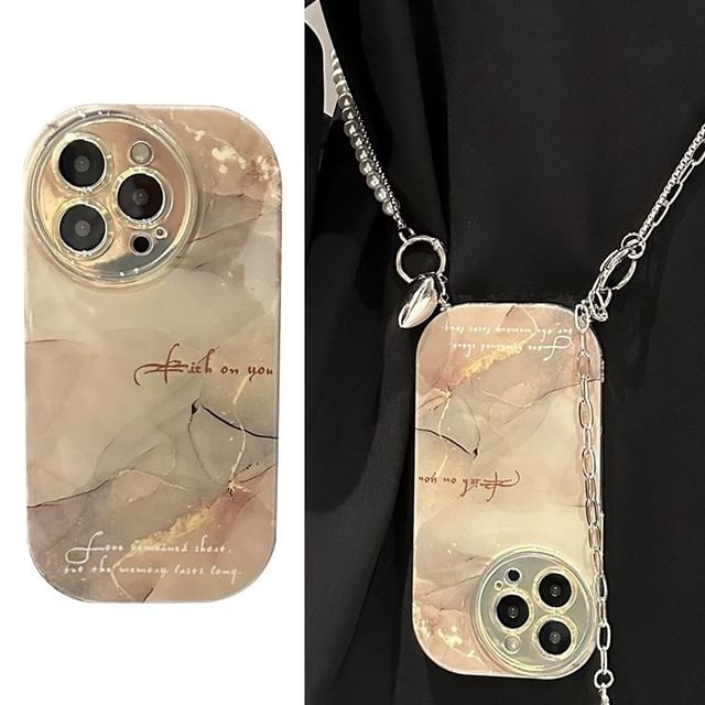 Case Print Phone Lanyard Marble
