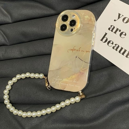 Marble Print Lanyard Phone Case