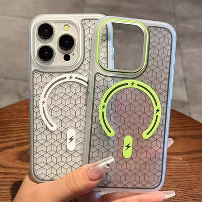 Case MagSafe) Phone with (Compatible Geometric Magnetic