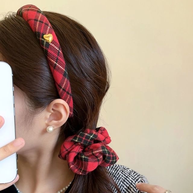 Plaid Headband / Scrunchie