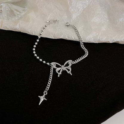 Bracelet Beaded Rhinestone Butterfly /