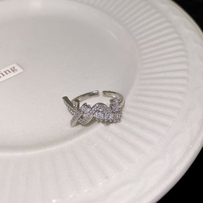 Ring Geometric / Open Rhinestone