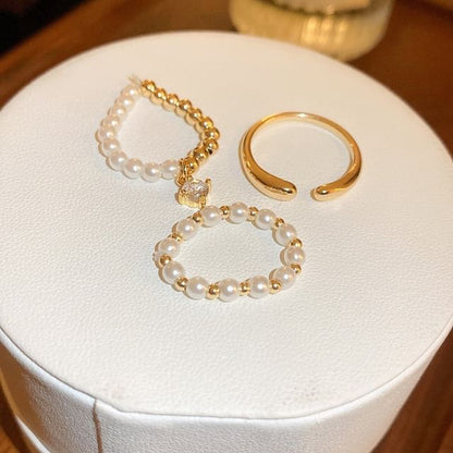 / Freshwater Ring Set Pearl