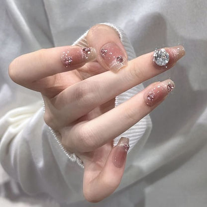 Rhinestone Cat Eye Press On Nail