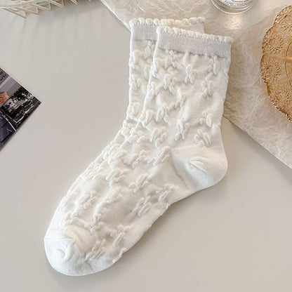 Ruffle Contrast Trim Socks