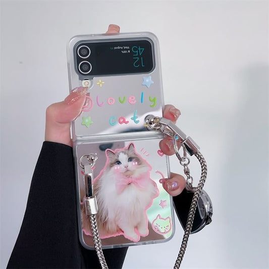 Cat Mirrored Phone Case / Strap / Set