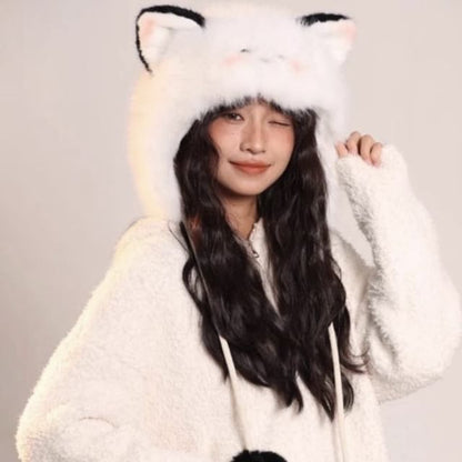 Hat Ear Trapper Chenille Animal