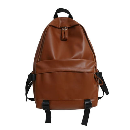 Faux Backpack Multi-Pocket Leather