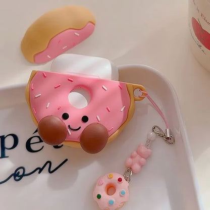 Donut Doll Chain Airpods / Pro Earphone Case