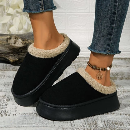 Fleece-Lined Platform Mules