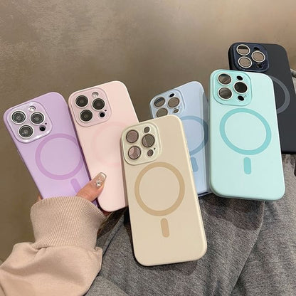 Case Magnetic MagSafe) Phone (Compatible with Plain