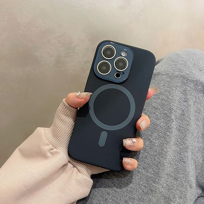 Case Magnetic MagSafe) Phone (Compatible with Plain