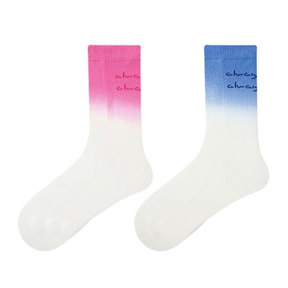 Couple Matching Gradient Short Socks