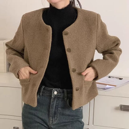 Plain Single-Breasted Jacket