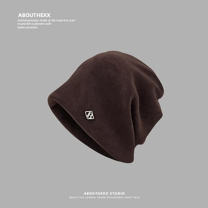 Letter Beanie Slouchy B Plate Metal