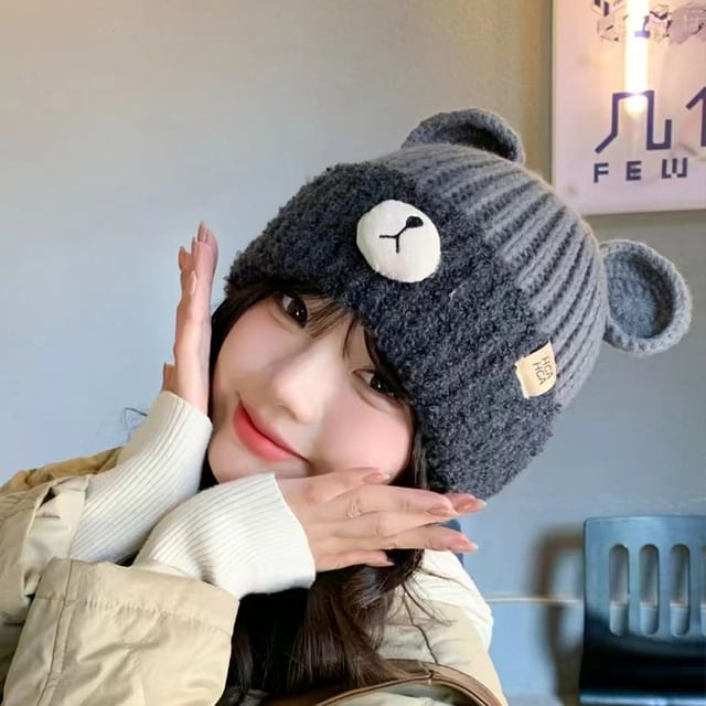 Knit Beanie Bear Ear