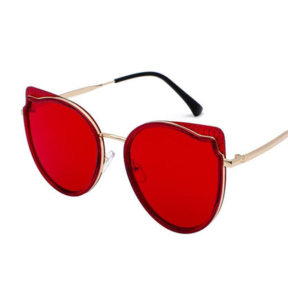 Frame Cat Eye Metal Sunglasses