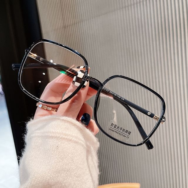 Eyeglasses Square Blocking Light Blue