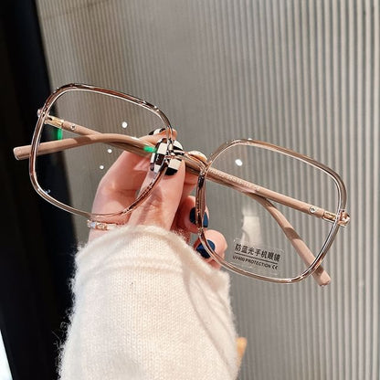 Eyeglasses Square Blocking Light Blue