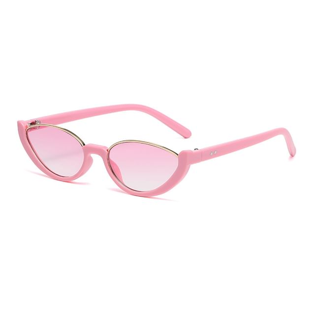 Semi-Rimless Oval Sunglasses Small