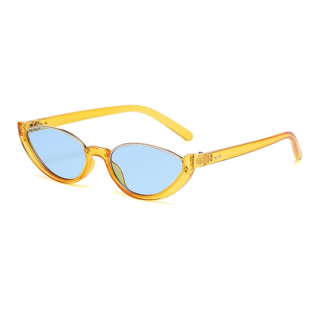 Semi-Rimless Oval Sunglasses Small