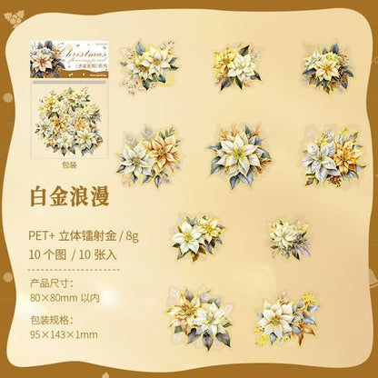 Christmas Flower Sticker