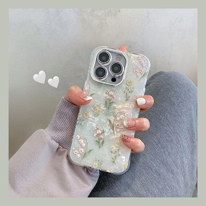 Flower Set Case Strap Phone /