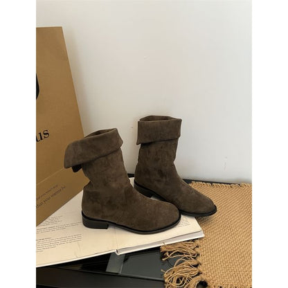 Faux Mid Boots Suede Calf